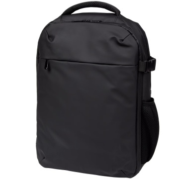 Rucsac de calatorie vidabil Pufo Trip, cu compartimente multiple si design compact, 30 x 12 x 42 cm, negru