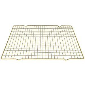 Suport metalic pentru bucatarie ideal la racirea prajiturilor, gogosilor, blatului de tort, biscuiti, fursecuri, 40 x 25 cm, auriu