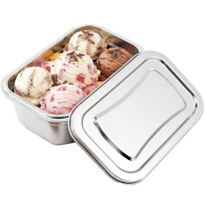 Tava gastronorm Pufo Chef din inox cu capac pentru depozitare alimente, ideal pentru catering, restaurante, fast food, capacitate 1.3 L