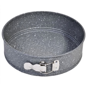 Tava metalica rotunda Pufo Cook pentru copt prajituri, cu baza detasabila- ideala pentru torturi si deserturi perfecte
