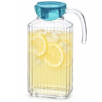 Carafa eleganta Pufo Simply din sticla pentru apa, limonada, suc, sos, 1.7 L, transparent