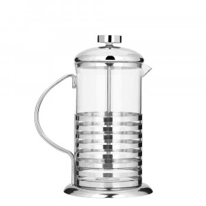 Ceainic infuzor Simple din sticla borosilicata cu maner si sita de tip presa, 600 ml