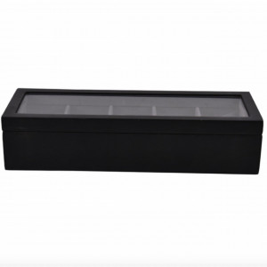 cutie caseta lemn neagra 
