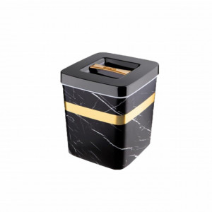Cutie depozitare eleganta, Pufo Black, 16 x 12 cm, negru- design rafinat si elegant pentru birou sau acasa