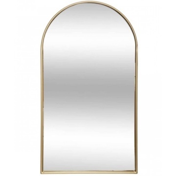 Oglinda eleganta de perete Pufo Glamour cu rama decorativa, oglinda minimalista pentru baie, hol, dormitor, living sau dressing, 70 cm, auriu