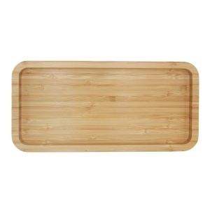 Platou din lemn de bambus pentru servire alimente, aperitive, dulciuri, pizza, 36 x 15 cm