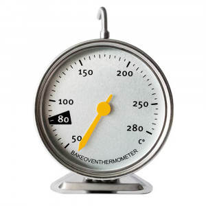 Termometru analogic metalic Pufo Meat pentru cuptor, cu carlig, interval de masurare 50–280°C– precis si rezistent