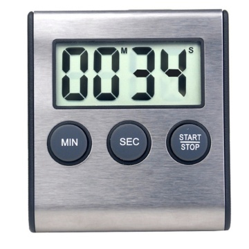Timer digital pentru bucatarie, cronometru profesional multifunctional cu afisaj LCD, compact si portabil, functie minute/secunde