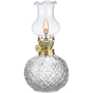 Lampa Pufo TinyGlass din sticla pentru ulei cu fitil, 17 cm- Decor Vintage si Iluminare Ambientala