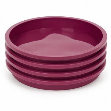 Set 4 forme Pufo Cake din silicon pentru blat de tort, prajituri- rezistente si usor de utilizat, mov