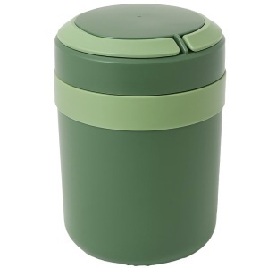Lunch box termoizolant Pufo din inox cu farfurie interioara detasabila si capac etans, pentru mâncare sau supe, 2 L, verde