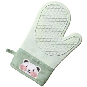 Manusa de bucatarie Pufo Baking din silicon pentru gratar sau cuptor, captusita, 28 cm, verde