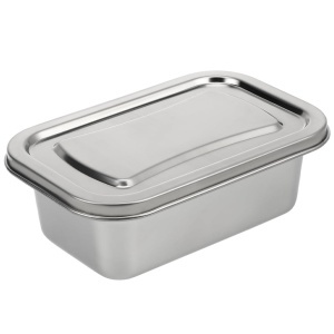 Tava gastronorm Pufo Chef din inox cu capac pentru depozitare alimente, ideal pentru catering, restaurante, fast food, capacitate 800 ml