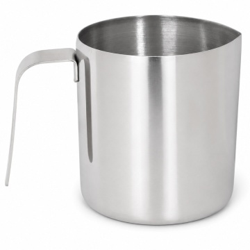 Cana inox pentru lapte cu maner ergonomic, recipient pentru lapte, cafea, cappuccino, spumare lapte, 500 ml