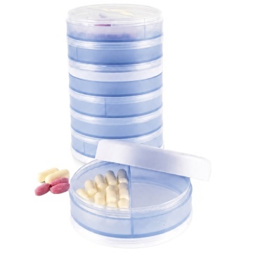 Set 7 cutii cu 2 compartimente, pentru pastile, vitamine si suplimente, organizator medicamente zilnic