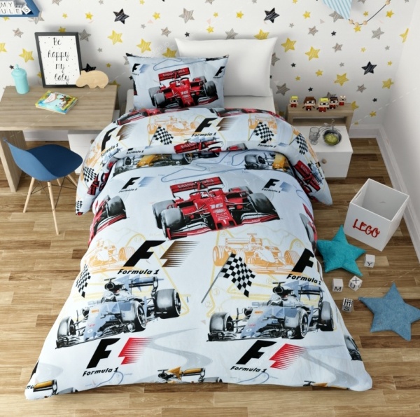 Lenjerie de pat copii bumbac Formula 1 - Img 2