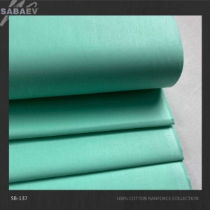 Bumbac ranforce imprimat UNI TURQUOISE LIGHT rola 30m/240cm