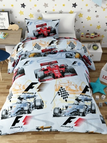 Lenjerie de pat copii bumbac Formula 1 - Img 2