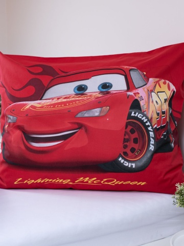 Set lenjerie de pat 2 piese, reversibila, multicolor, 100% bumbac, 140 x 200 cm, 70 x 90 cm, Cars - Img 4