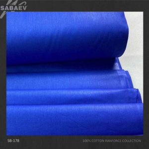 Bumbac ranforce imprimat UNI ALBASTRU INDIGO rola 30m/240cm