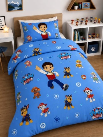 Lenjerie de pat copii Paw Patrol albastru