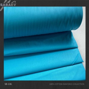 Bumbac ranforce imprimat UNI BLEU STRONG rola 30m/240cm