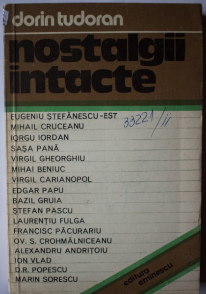 Dorin Tudoran - Nostalgii intacte