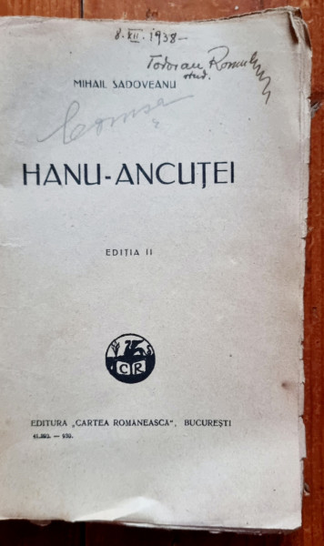 Mihail Sadoveanu - Hanu-Ancutei (editia a II-a, interbelica) - Img 2