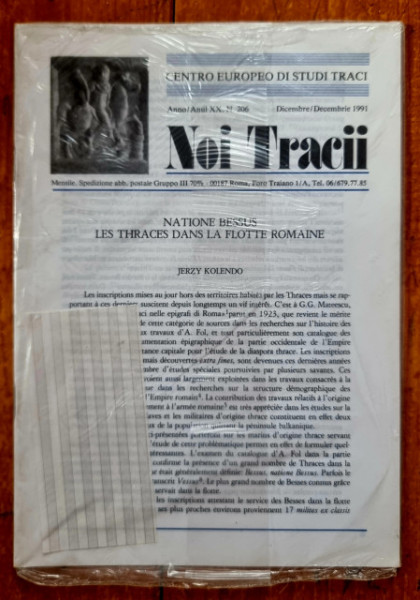 Noi Tracii - Anno/An XX. N. 206 - Dicembre/Decembrie 1991