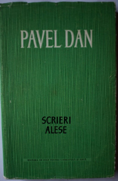 Pavel Dan - Scrieri alese