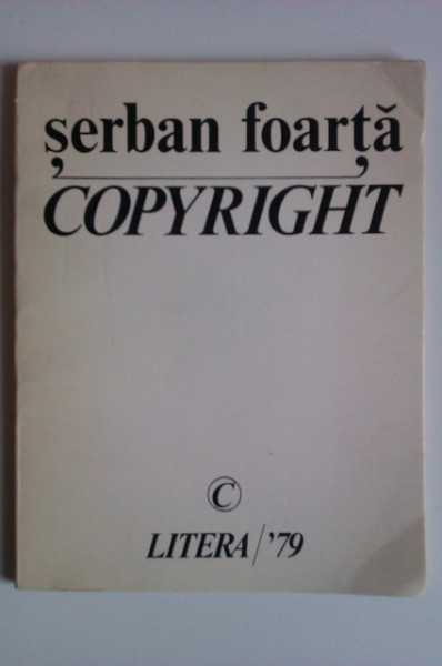 Serban Foarta - Copyright (cu autograf) - Img 2