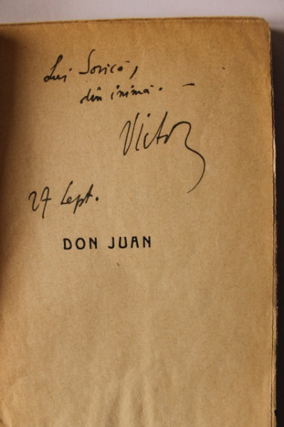 Victor Eftimiu - Don Juan (cu autograf)