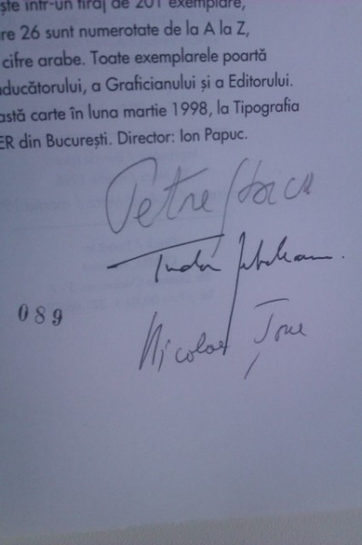 Georg Trakl - Sebastian in vis/Sebastian im Traum (editie bilingva romana-germana, cu autograful traducatorului - Petre Stoica, al ilustratorului - Tudor Jebeleanu si al ingrijitorului editiei - Nicolae Tzone)