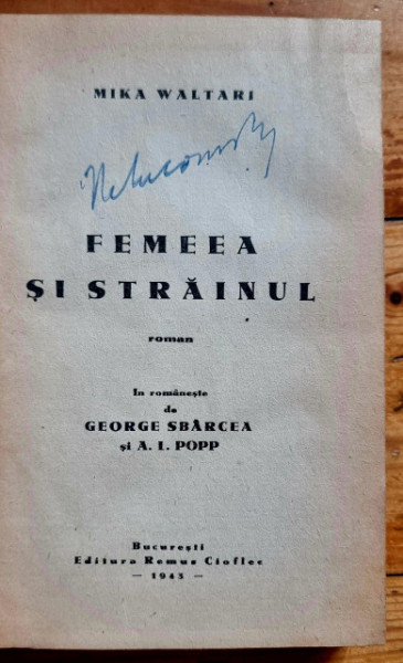 Mika Waltari - Femeia si Strainul (editie hardcover, frumos relegata) - Img 3