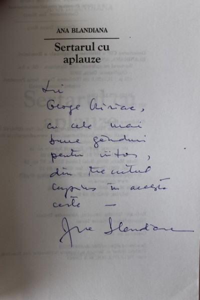 Ana Blandiana - Sertarul cu aplauze (cu autograf)