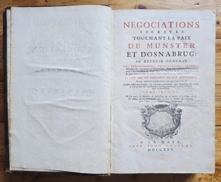 (Jean Le Clerc) - Negociations secretes touchant la paix de Munster et d`Osnabrug I-II (2 vol., editie hardcover, frumos relegata) - Img 5