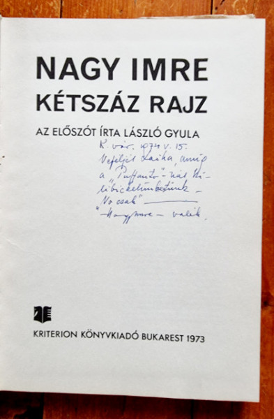 Nagy Imre - Ketszaz rajz (editie hardcover, in limba maghiara, cu autograf)