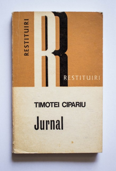 Timotei Cipariu - Jurnal (cu autograful Mariei Protase)