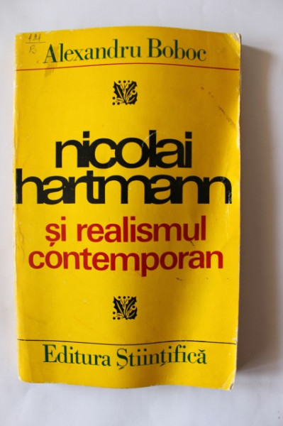 Alexandru Boboc - Nicolai Hartmann si realismul contemporan