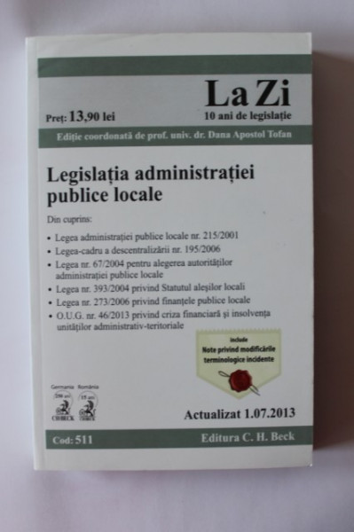 Legislatia administratiei publice locale