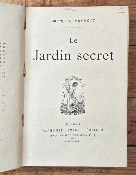 Marcel Prevost - Le Jardin secret (editie hardcover) - Img 3