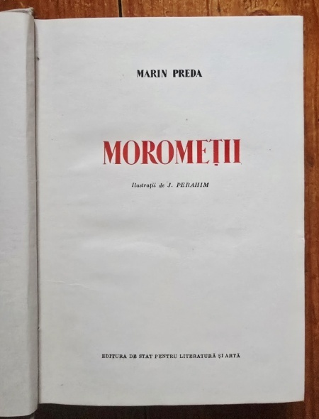 Marin Preda - Morometii (editie princeps, hardcover) - Img 3