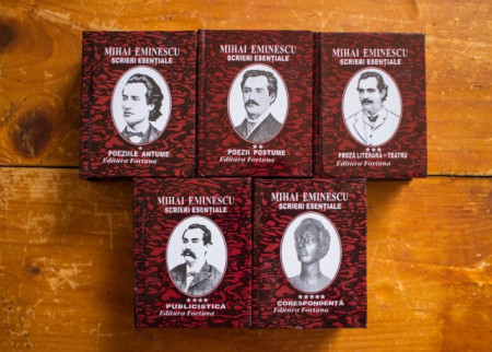 Mihai Eminescu - Scrieri esentiale (5 vol. in caseta speciala, format liliput, hardcover) - Img 3