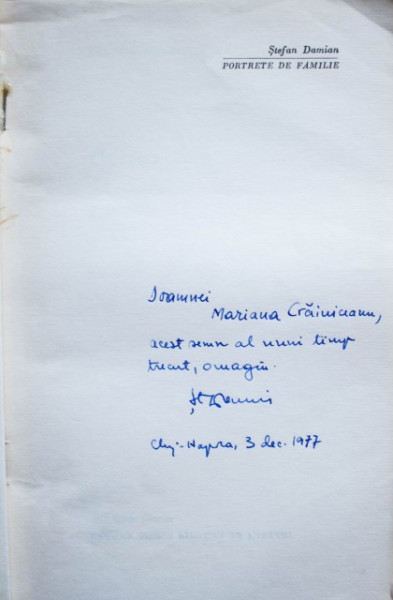 Stefan Damian - Portrete de familie (cu autograf)
