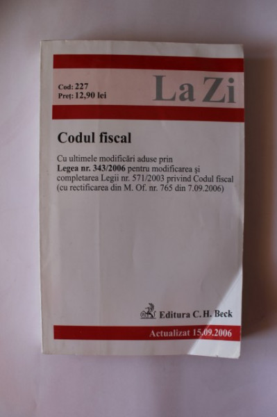 Codul fiscal la zi