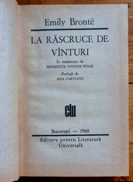 Emily Bronte - La rascruce de vanturi (editie hardcover) - Img 2