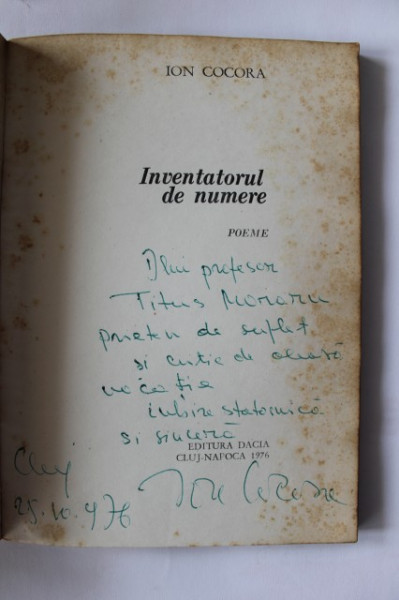 Ion Cocora - Inventatorul de numere (cu autograf)