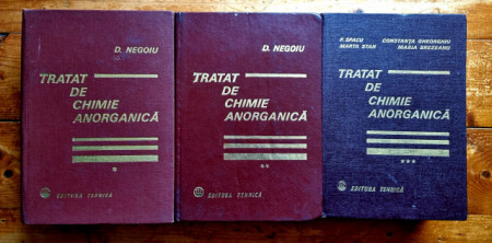 Prof. Dr. doc. Dumitru Negoiu, P. Spacu, Marta Stan, Constanta Gheorghiu, Maria Brezeanu - Tratat de chimie anorganica (3 vol., editie hardcover) - Img 2