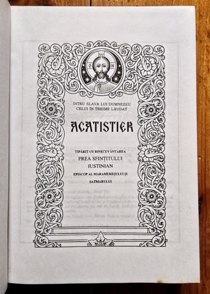 Acatistier (tiparit cu binecuvantarea Prea Sfintitului Iustinian, Episcop al Maramuresului si Satmarului) (editie hardcover) - Img 2