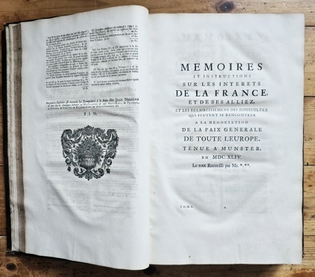 (Jean Le Clerc) - Negociations secretes touchant la paix de Munster et d`Osnabrug I-II (2 vol., editie hardcover, frumos relegata) - Img 6
